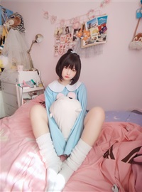 Kagura - No.63 light blue white socks(36)